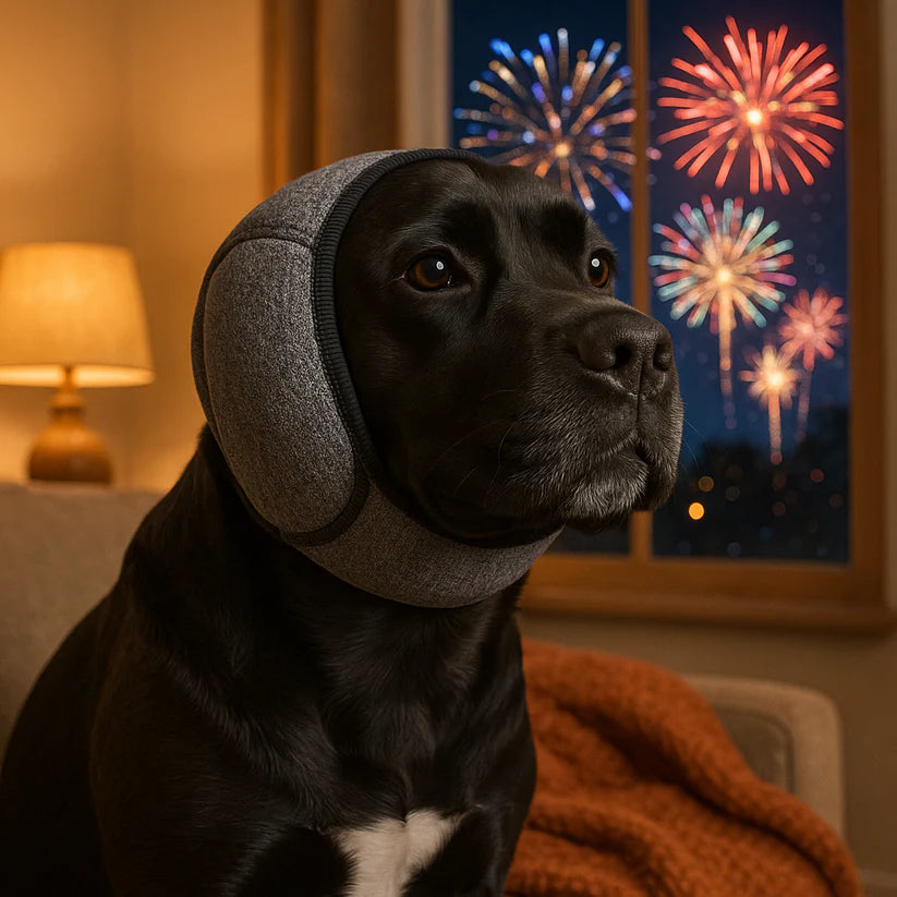 Gehörschutz Hund Ohrenhaube mit Geräuschdämpfung